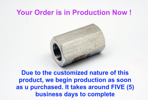 Stainless steel 1/4 inch NPT female to BSP G 1/2 inch female sensor adaptor fitting for conversion applications.