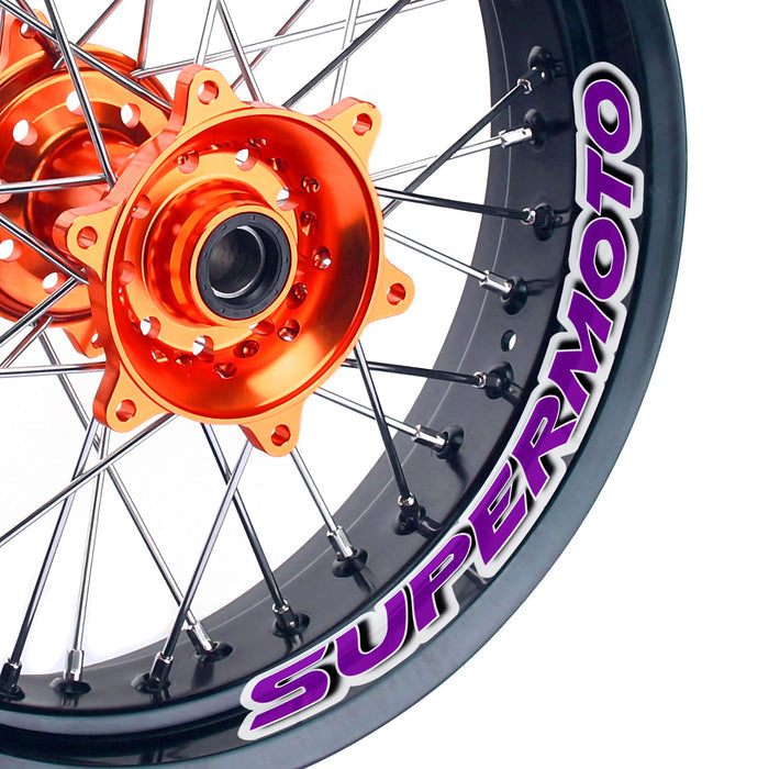 17-inch Supermoto inner rim vinyl sticker for Yamaha WR250R, YZ250F, YZ450F, by StickerBao, for wheel rim decoration.
