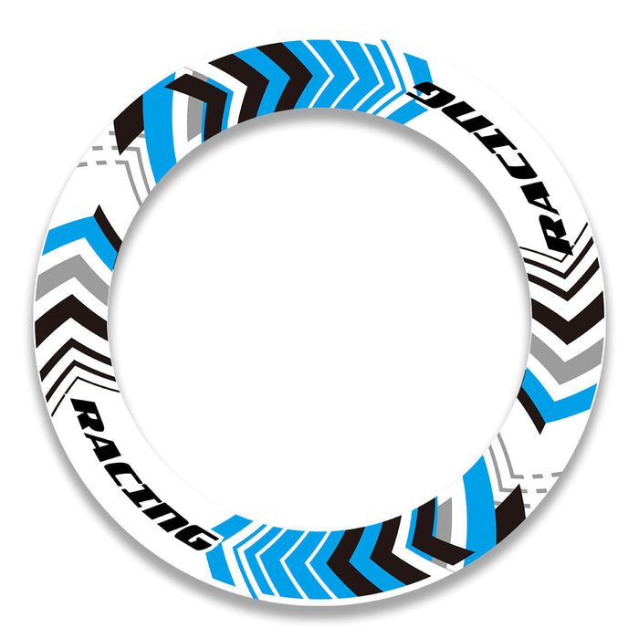 17 inch Yamaha Suzuki Aprilia wheel rim protection sticker set by StickerBao, featuring front and rear wheel rim decals.