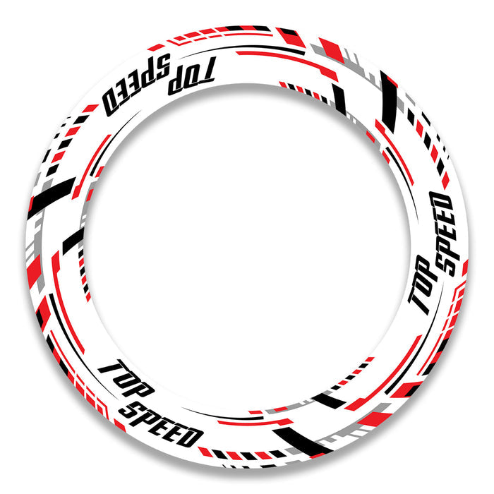 Set of 17-inch BMW, Ducati, MV Agusta wheel rim protection stickers and decals, featuring front and rear wheel designs.