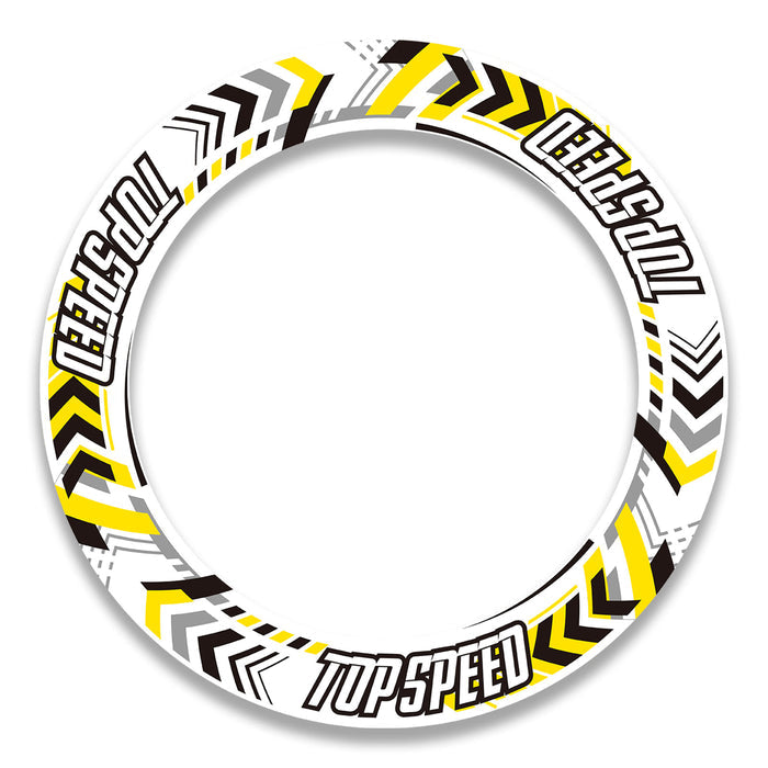 Set of 17-inch Ducati, MV Agusta, Triumph wheel rim protection stickers and decals by StickerBao, showing front and rear wheel decals.