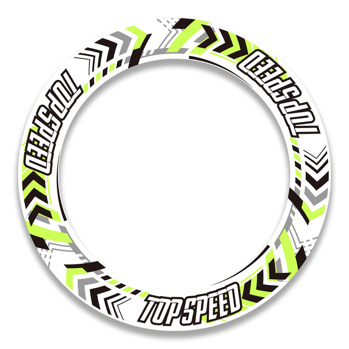 17-inch Ducati, MV Agusta, Triumph wheel rim protection stickers set by StickerBao, featuring front and rear wheel decal decals.