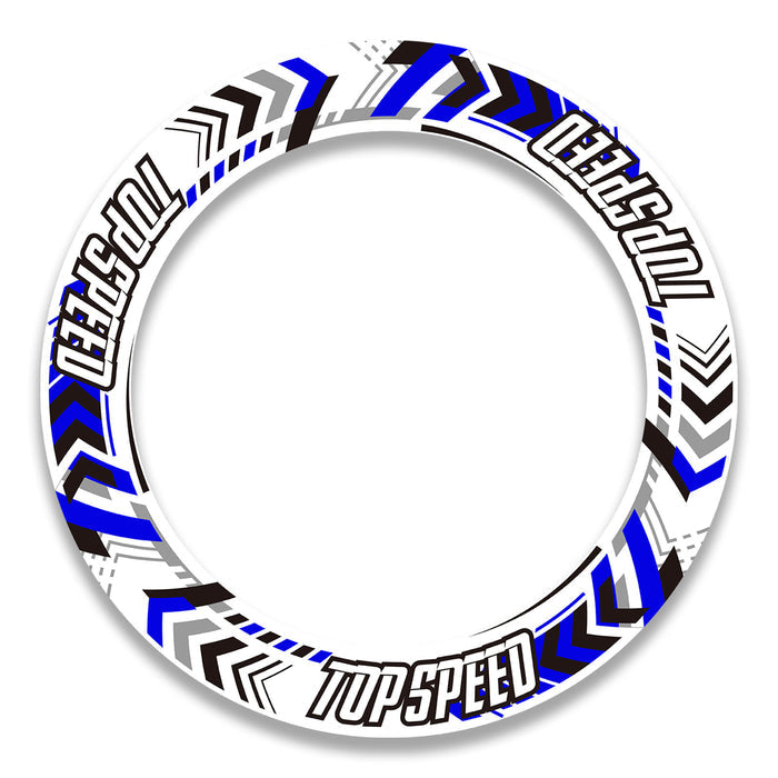17-inch Ducati, MV Agusta, Triumph wheel rim protection sticker set with front and rear decals by StickerBao.