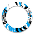 Set of 17-inch wheel rim protection stickers for Triumph, Kawasaki, Honda bikes, featuring stylish decal designs by StickerBao.