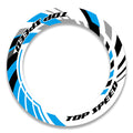 17-inch wheel rim protection sticker set for Kawasaki, Honda, Yamaha motorcycles, featuring front and rear wheel decal decals by StickerBao.