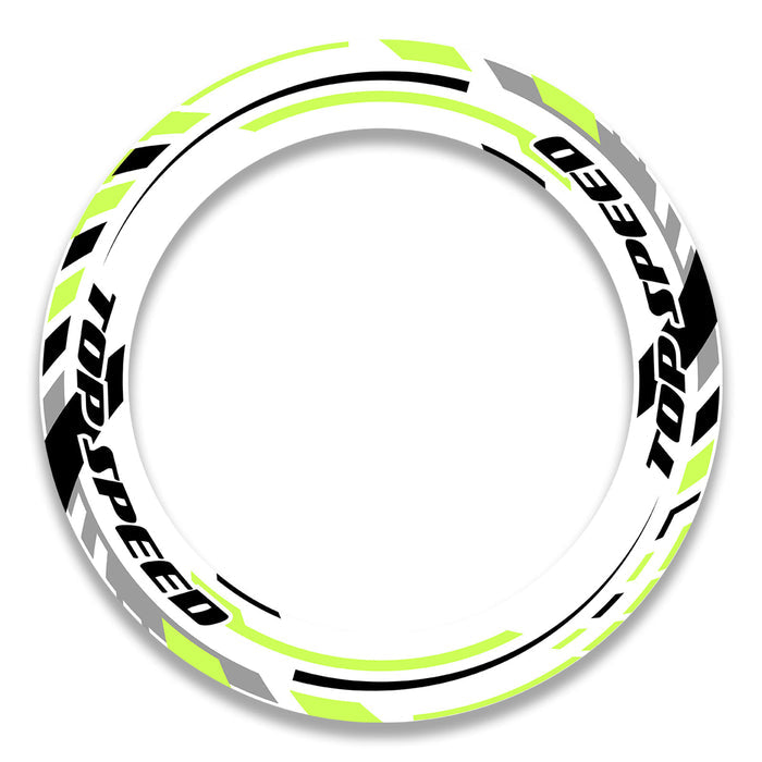 17-inch wheel rim protection sticker set for Honda, Yamaha, Suzuki motorcycles, featuring front and rear wheel decals from StickerBao.