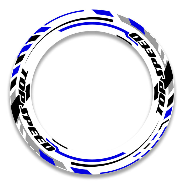 17-inch wheel rim protection sticker set for Honda, Yamaha, Suzuki bikes, featuring front and rear wheel decals by StickerBao.