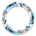 Set of 17-inch Yamaha, Suzuki, Aprilia wheel rim protection stickers and decals from StickerBao, featuring front and rear wheel designs.