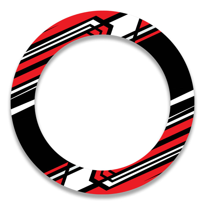 Set of 17-inch Honda Yamaha Suzuki wheel rim protection stickers by StickerBao, featuring red decals for front and rear wheels.