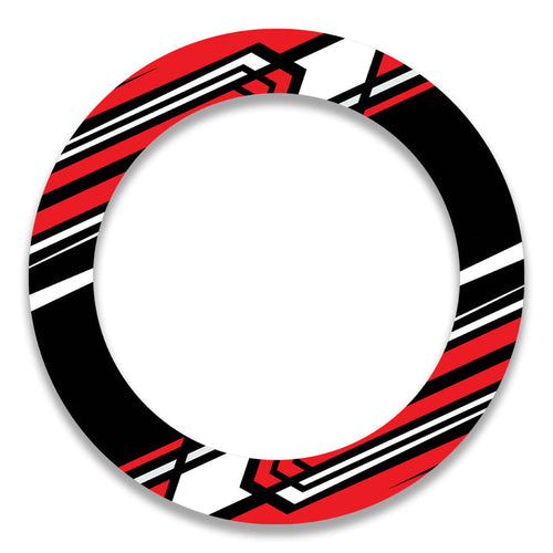 Set of 17-inch Honda Yamaha Suzuki wheel rim protection stickers by StickerBao, featuring red decals for front and rear wheels.