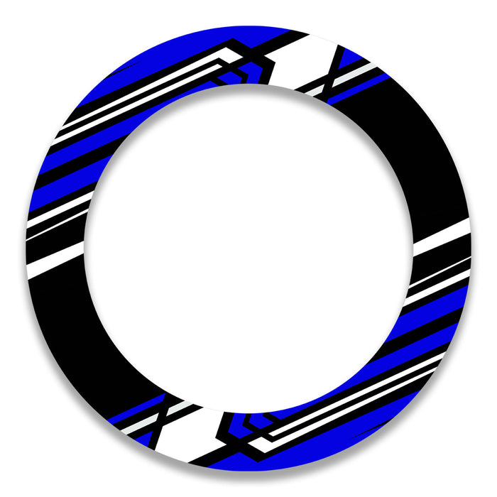 Set of 17-inch wheel rim protection stickers for Honda, Yamaha, Suzuki by StickerBao, featuring front and rear wheel decal designs.