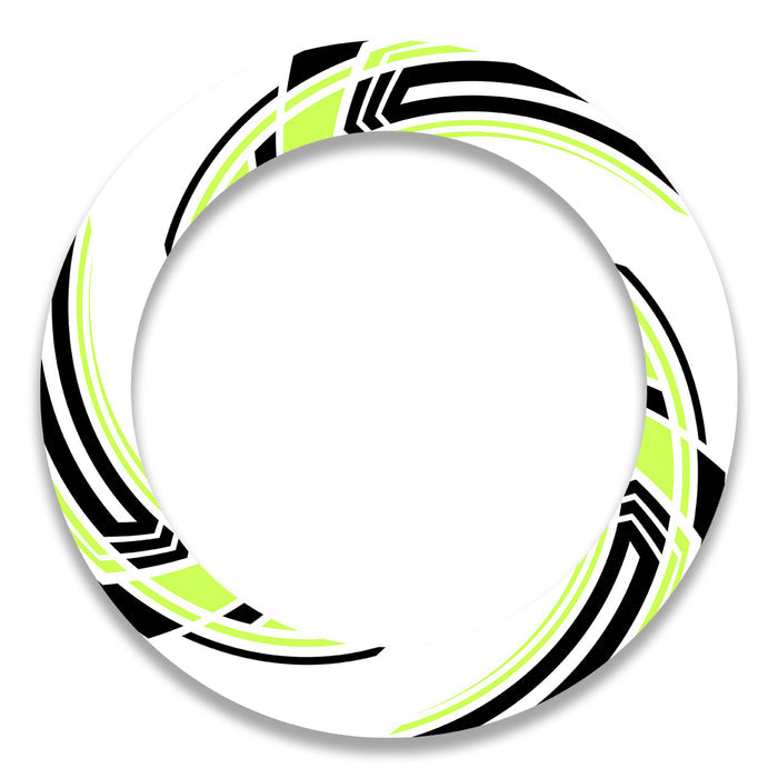Set of 17-inch wheel rim protection stickers for Suzuki, Aprilia, BMW; front and rear motorcycle wheel decals by StickerBao.