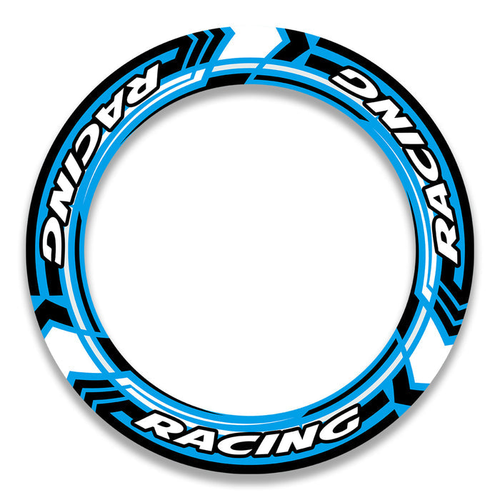 Set of 17-inch wheel rim protection stickers for BMW, Ducati, MV Agusta, featuring stylish decal designs by StickerBao.