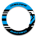 Set of 17-inch wheel rim protection stickers for front and rear wheels on MV Agusta, Triumph, Kawasaki bikes by StickerBao.
