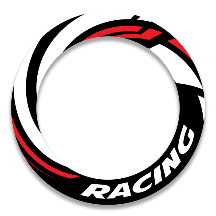 17-inch wheel rim protection sticker set for Triumph Kawasaki Honda, featuring front and rear wheel decals by StickerBao