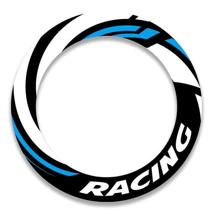 17-inch wheel rim protection sticker set for Triumph, Kawasaki, Honda motorcycles, featuring stylish decals from StickerBao.