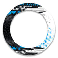 17-inch wheel rim protection sticker set by StickerBao for Suzuki, Yamaha, and Honda motorcycle front and rear wheels.