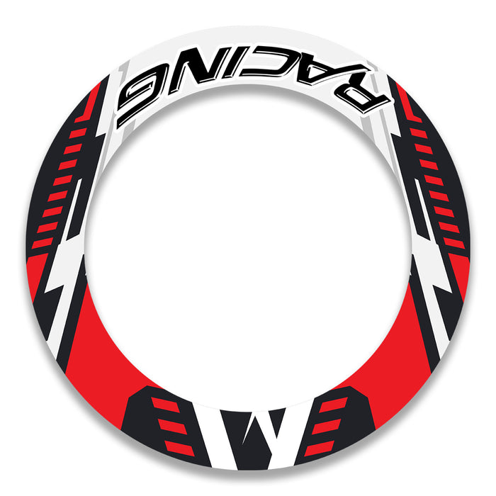 17 inch wheel rim protection sticker set for Honda Yamaha Suzuki, featuring front and rear wheel decals by StickerBao.