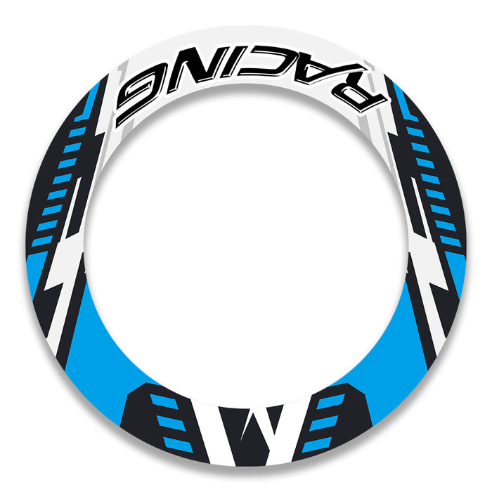 17 inch wheel rim decal set for Honda, Yamaha, Suzuki bikes, includes front and rear protection stickers by StickerBao.