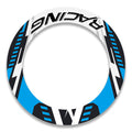 17 inch wheel rim decal set for Honda, Yamaha, Suzuki bikes, includes front and rear protection stickers by StickerBao.