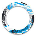 Yamaha Suzuki Aprilia 17-inch wheel rim protection sticker set by StickerBao, featuring front and rear wheel decal decals.