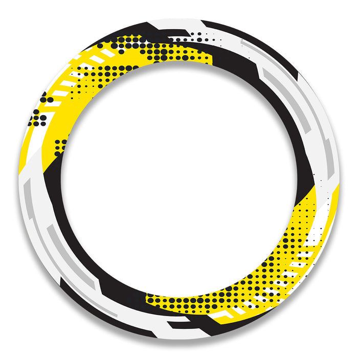 Ducati, MV Agusta, Triumph 17-inch wheel rim protection sticker set by StickerBao on front and rear motorcycle wheels.