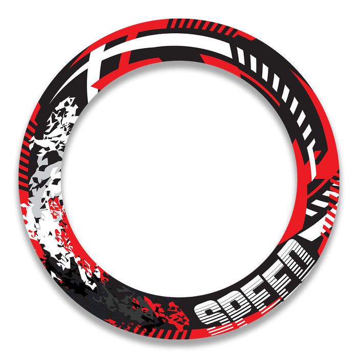 17-inch MV Agusta, Triumph, Kawasaki wheel rim protection stickers set, front and rear wheel decals by StickerBao.