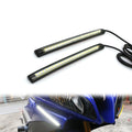 White 18cm LED turn signal and front running light strip from MC Motoparts, designed for motorcycle signaling and visibility.