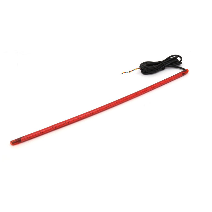 40cm MC Motoparts AMP-Z rear LED turn signal and brake light strip with red and yellow LEDs for motorcycle safety and visibility.