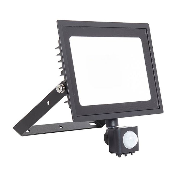 Ansell AEDELED50/CW/PIR  50W PIR Cool White Eden Floodlight  - Black