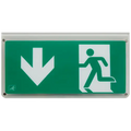 Ansell AHARLED/L/AD Harrier IP65 Blade Exit Sign – Double-Sided Arrow Down Legend for Enhanced Visibility