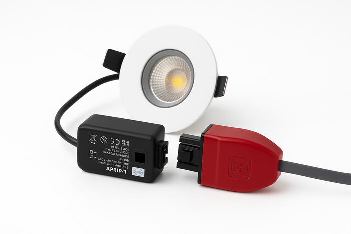 Ansell APRIP/1  Prism Pro Color Changing (CCT), Waterproof (IP65) & Fire Rated LED Dual Wattage Downlight