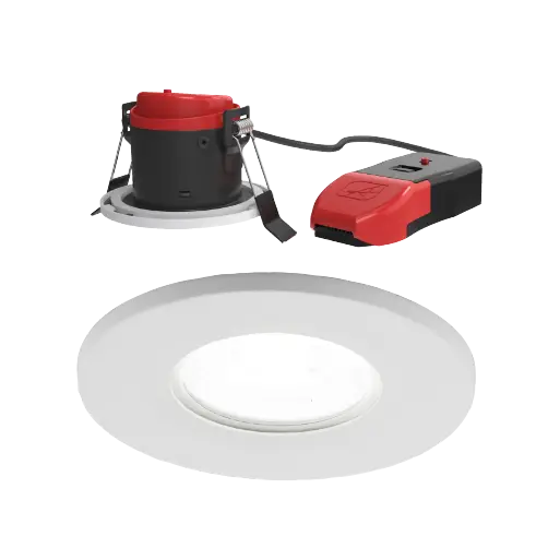 Ansell APRIP/1  Prism Pro Color Changing (CCT), Waterproof (IP65) & Fire Rated LED Dual Wattage Downlight