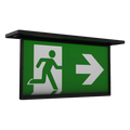Ansell ARAZLED/LI/3M/DA/B Razzo Lithium Recessed Exit Sign Black – Maintained & Non-Maintained Options, 3M Run, Reliable Emergency Lighting