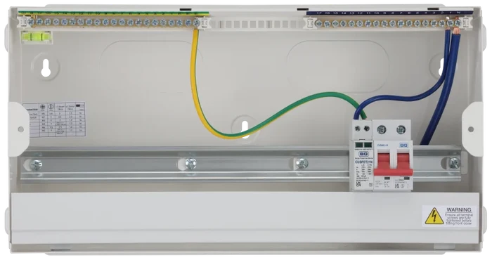 BG CF19MS16 19 module Consumer Unit w/ 16 Usable Ways, 100A Main Switch, Type 2 Surge Protection