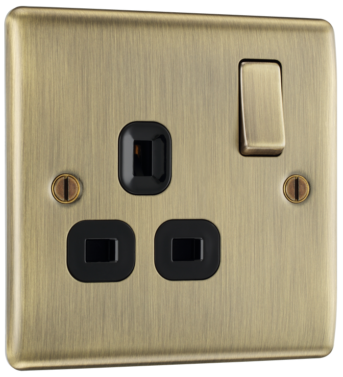 BG NAB21B Nexus Metal Antique Brass Single, switched, single pole