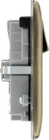 BG NAB22UAC22B Nexus Metal Antique Brass Double switched single pole, with USB A + C (22W)