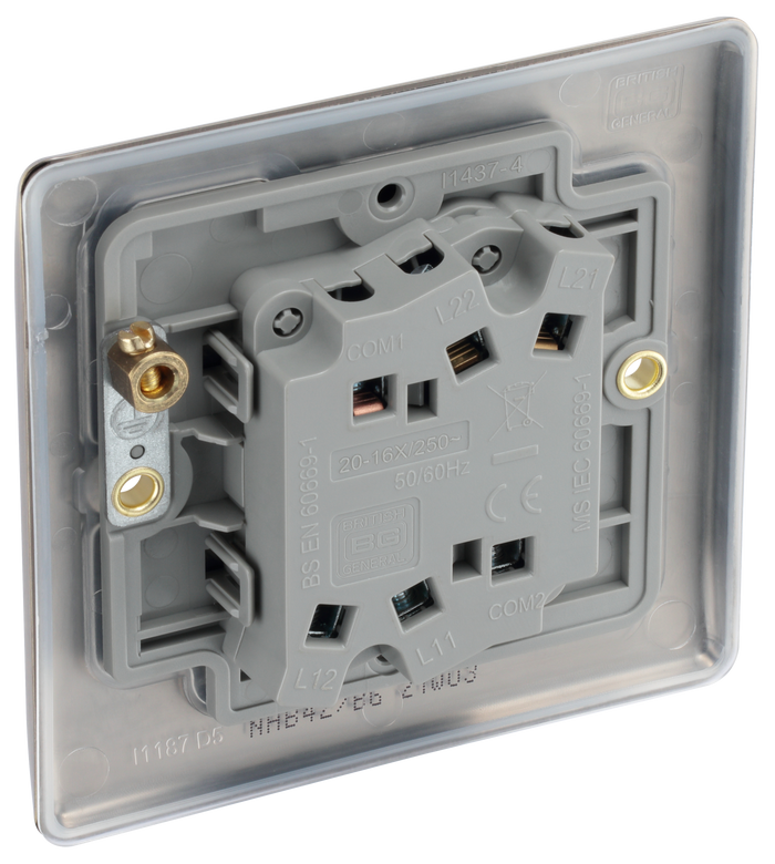 BG NAB42 Nexus Metal Antique Brass Double, 2 way switch