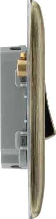 BG NAB44 Nexus Metal Antique Brass Quadruple, 2 way switch