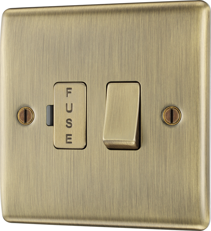 BG NAB50 Nexus Metal Antique Brass Switched and fused