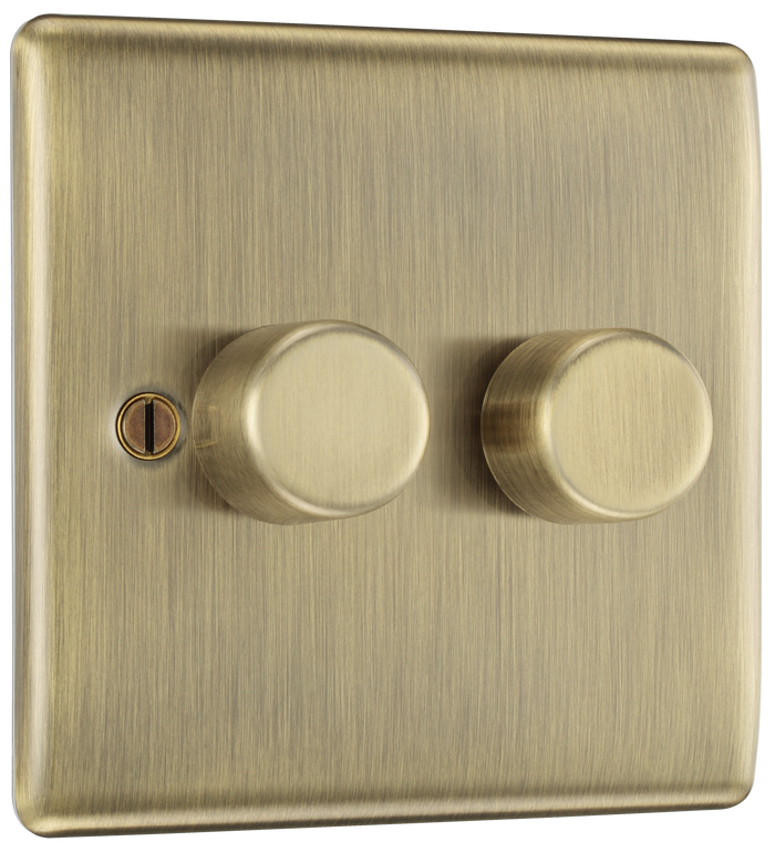 BG NAB82 Nexus Metal Antique Brass Double, 2 way push 200W