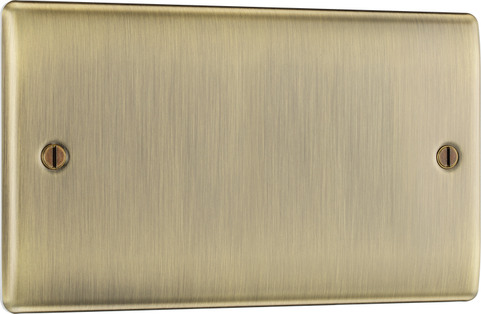 BG NAB95 Nexus Metal Antique Brass Double, blank plate