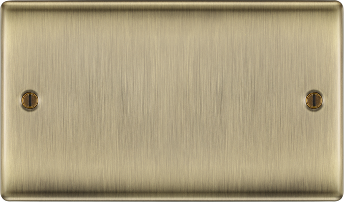 BG NAB95 Nexus Metal Antique Brass Double, blank plate