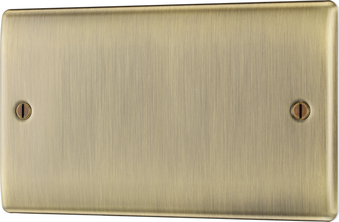 BG NAB95 Nexus Metal Antique Brass Double, blank plate