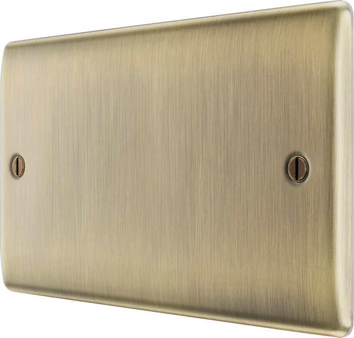 BG NAB95 Nexus Metal Antique Brass Double, blank plate