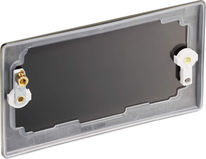 BG NAB95 Nexus Metal Antique Brass Double, blank plate