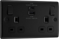 BG NFB22UAC22B Double switched single pole, with USB A + C (22W)