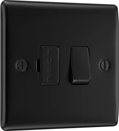 BG NFB50 Nexus Metal Matt Black Switched 13A Fused Connection Unit