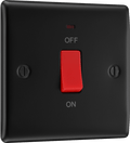 BG NFB74 45A, Double Pole Socket, Single Plate, with Indicator