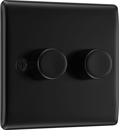 BG NFB82 Double Dimmer Switch, 2-way Push 200W